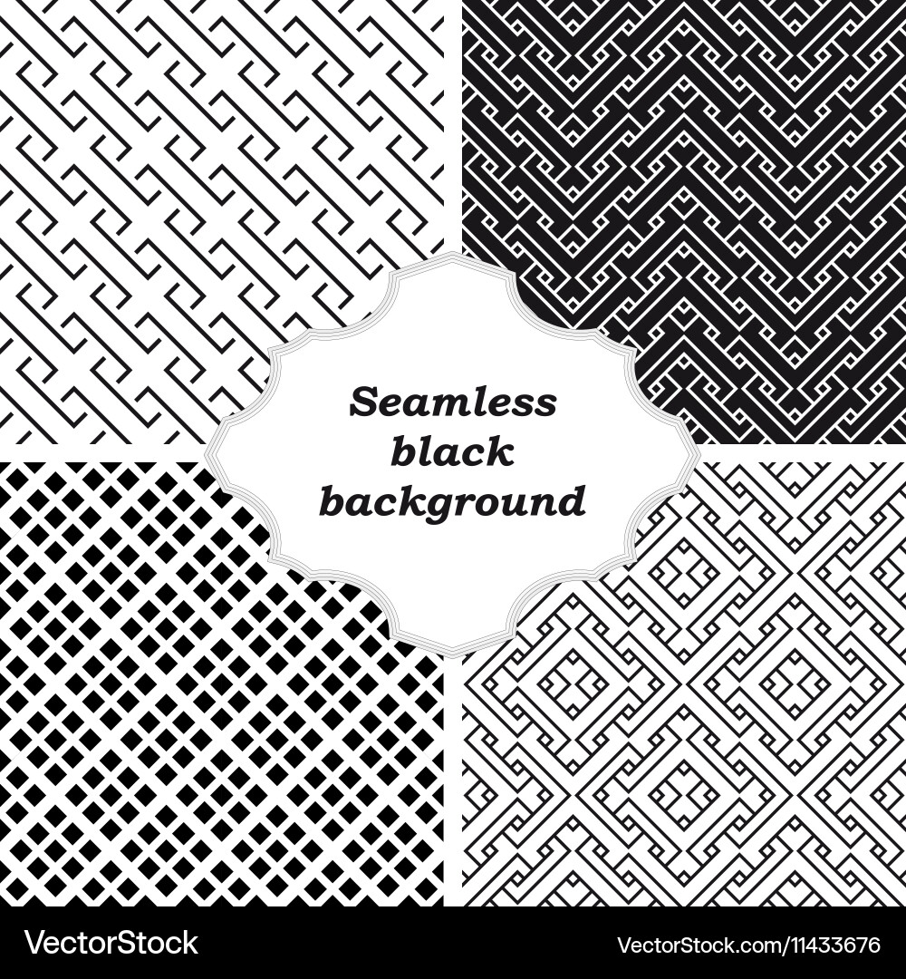Mono line backgrounds with simple patterns Vector Image