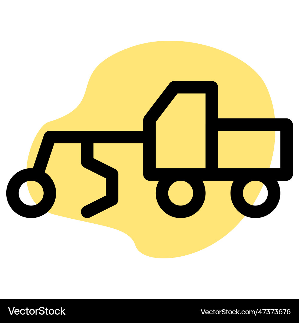 Motor grader used to flatten surface Vector Image