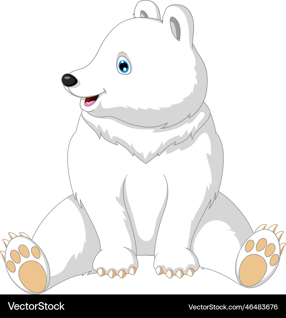 Niedliches Polarbär Cartoon Konzept Niedliches Polarbär Cartoon Konzept vektorbild