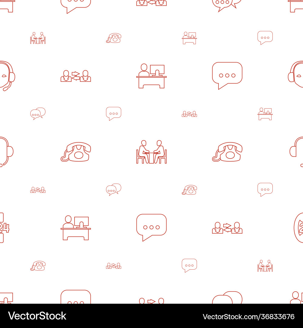 Talk icons pattern seamless white background Vector Image