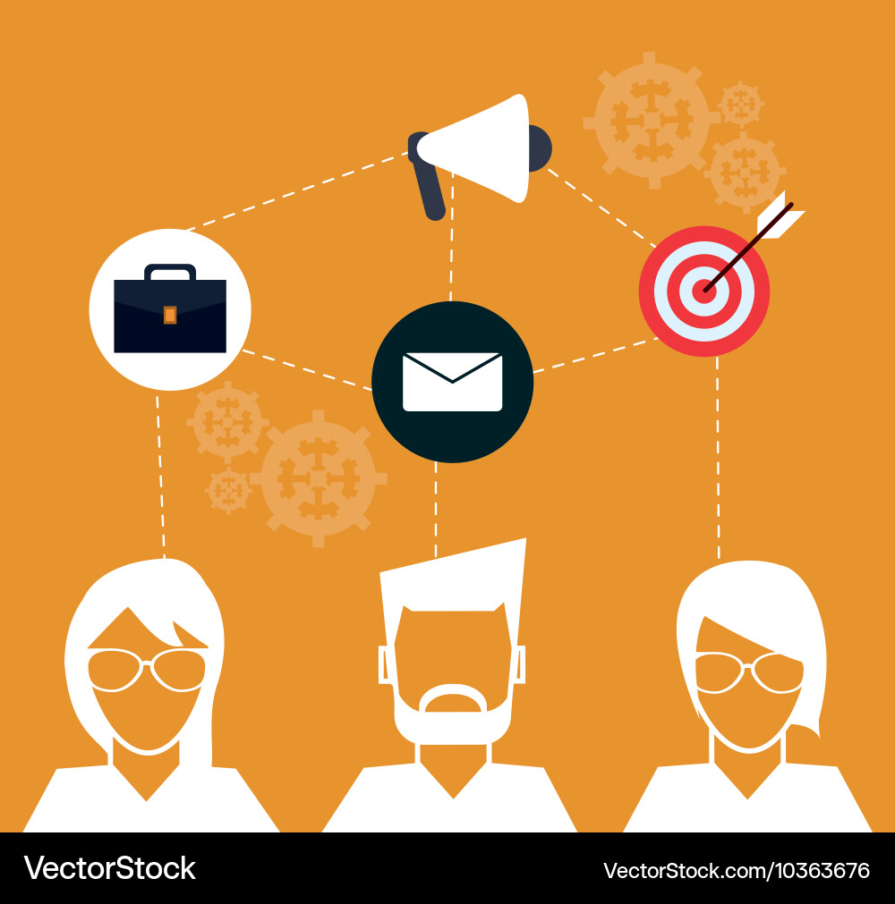 Teamwork support design vector image