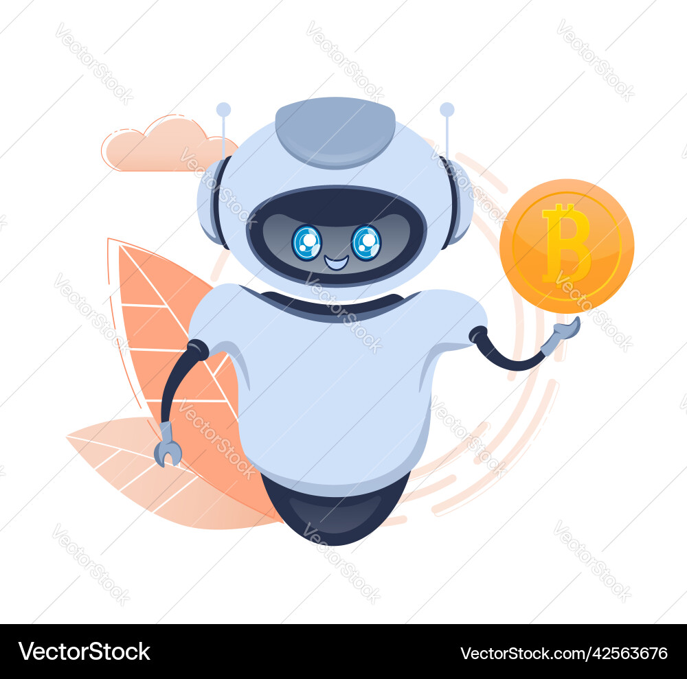 Trading bot stock concept artificial Trading bot stock concept artificial vector image