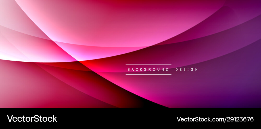 Wave liquid style lines with shadows and light Vector Image