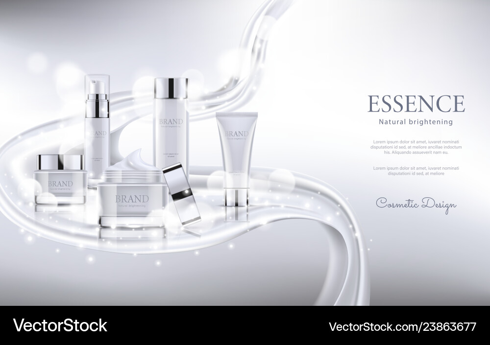 69 set cosmetics grey background 69 set cosmetics grey background vector image