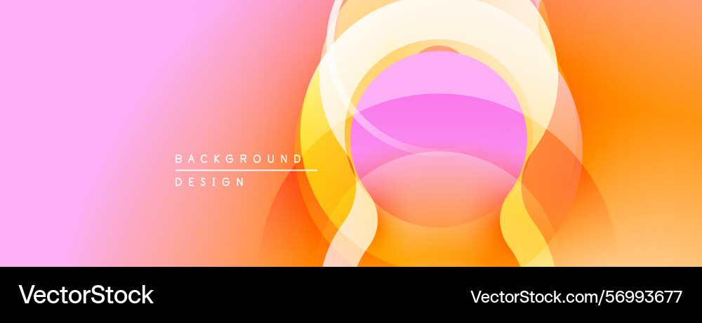 Abstract gradient background overlapping circles vector image