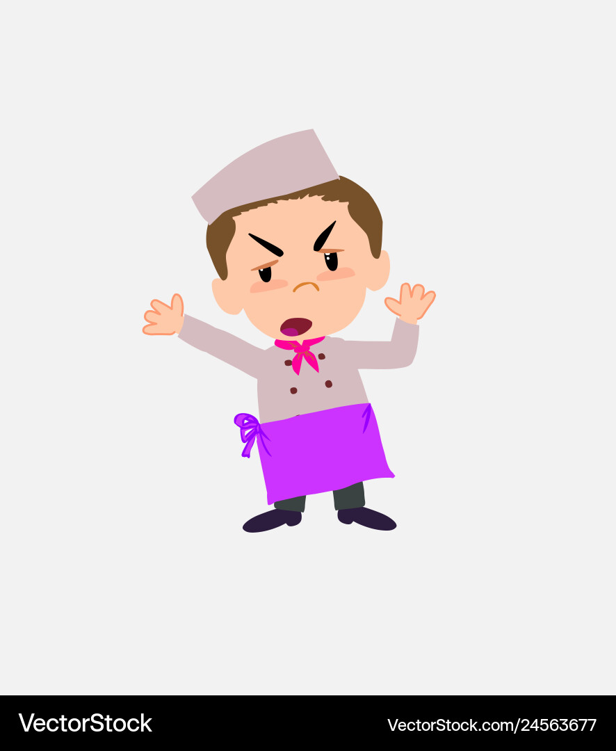 Chef argues something with a gesture of discontent Chef argues something with a gesture of discontent vector image