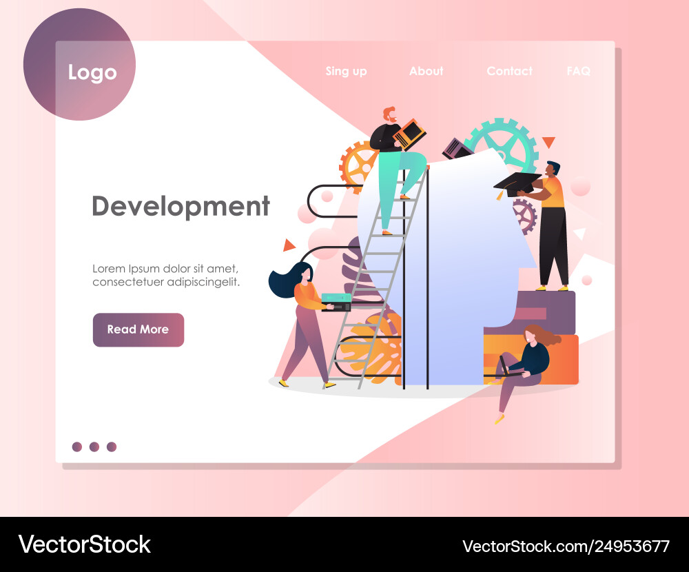 Development Website Landing Page vector image