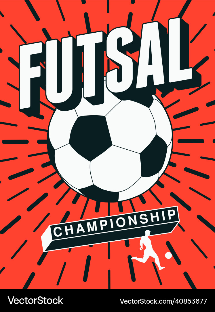 Futsal championship poster logo emblem design Futsal championship poster logo emblem design vector image