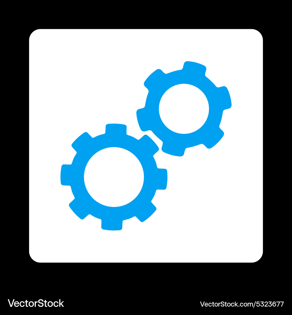 Gears icon from commerce buttons overcolor set vector image