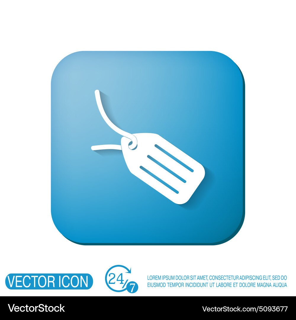 Label icon button Vector Image