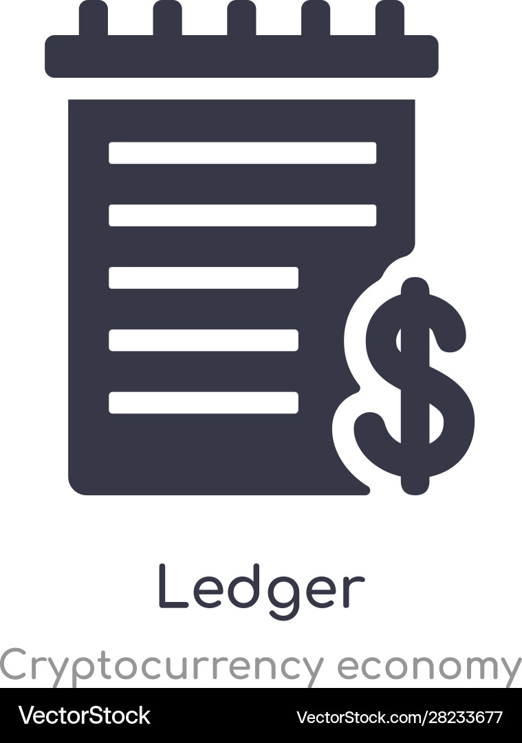 Ledger icon isolated from Ledger icon isolated from vector image