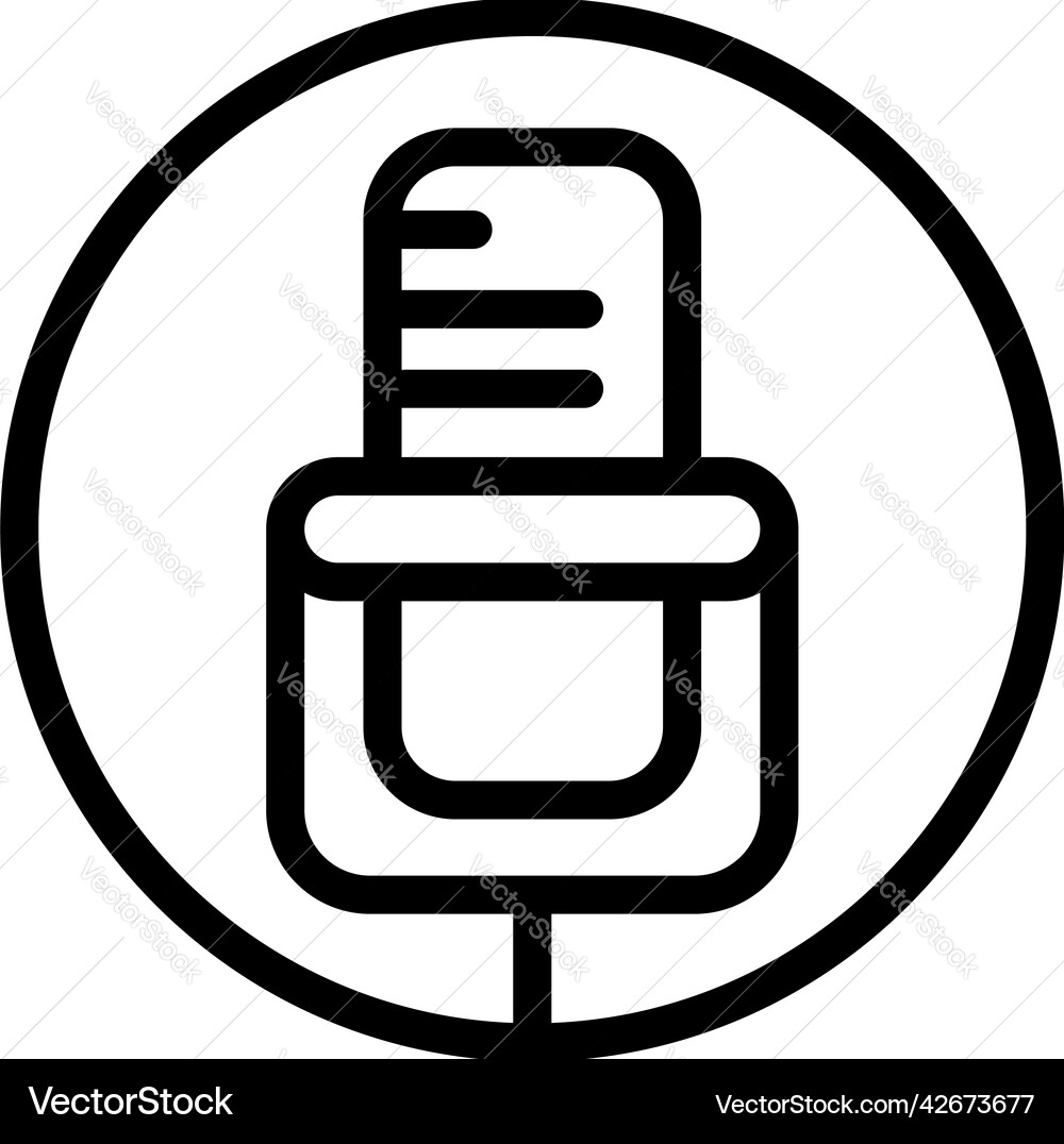 Microphone lecture icon outline public vector image