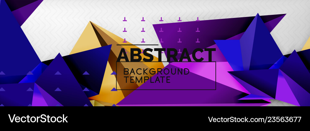 Mosaic triangular 3d shapes composition geometric Mosaic triangular 3d shapes composition geometric vector image
