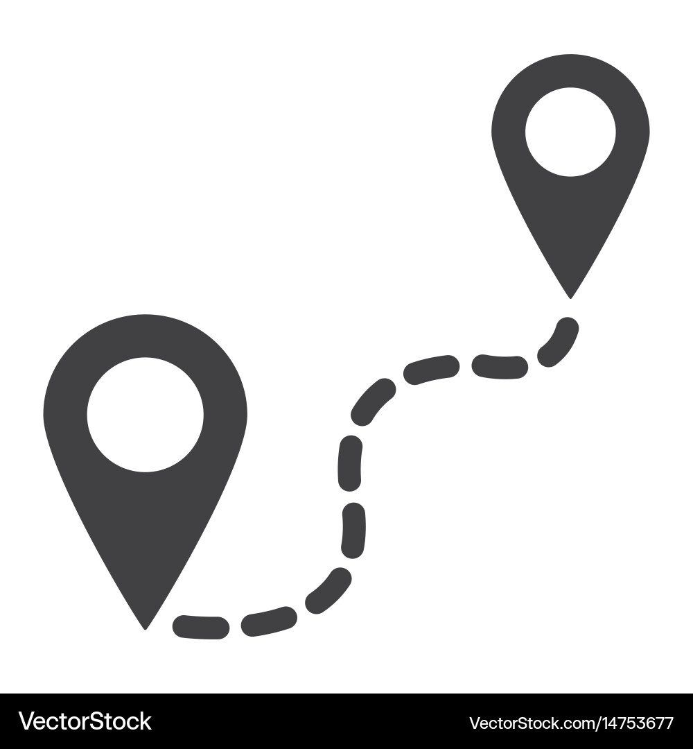 Navigation Route Pointer Icon vector image