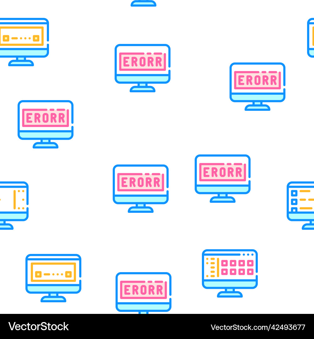 Operating system pc seamless pattern vector image