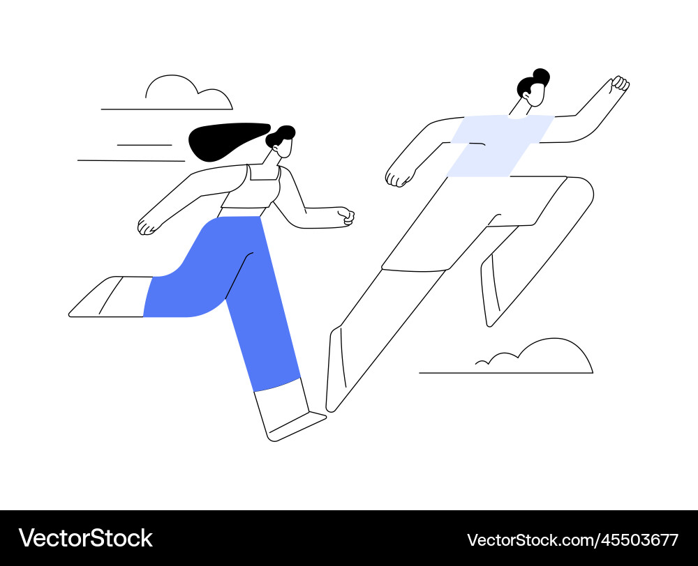 Running abstract concept Running abstract concept vector image