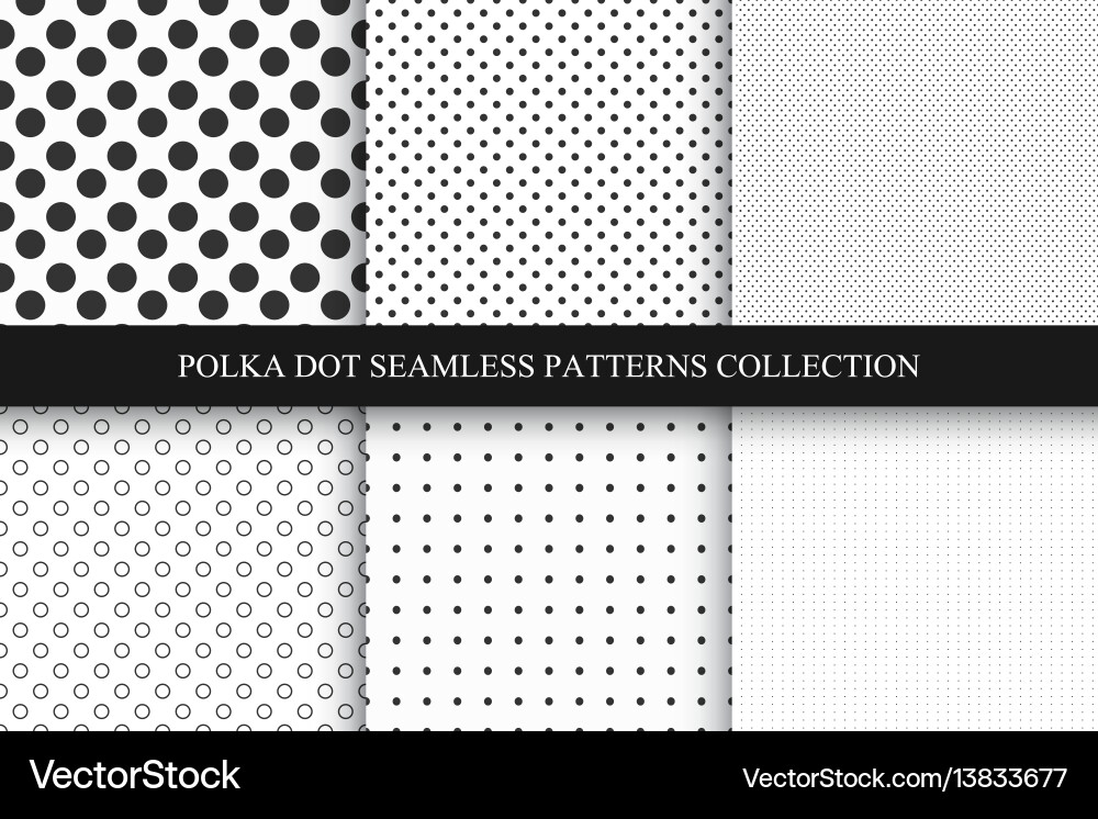 Sammlung von nahtlosen Punkten Muster polka dot Sammlung von nahtlosen Punkten Muster polka dot vektorbild