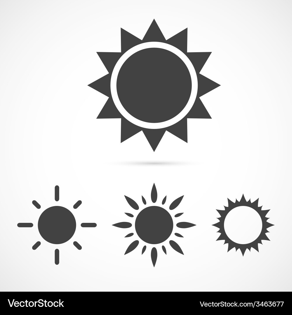 Sun Icon Set vector image