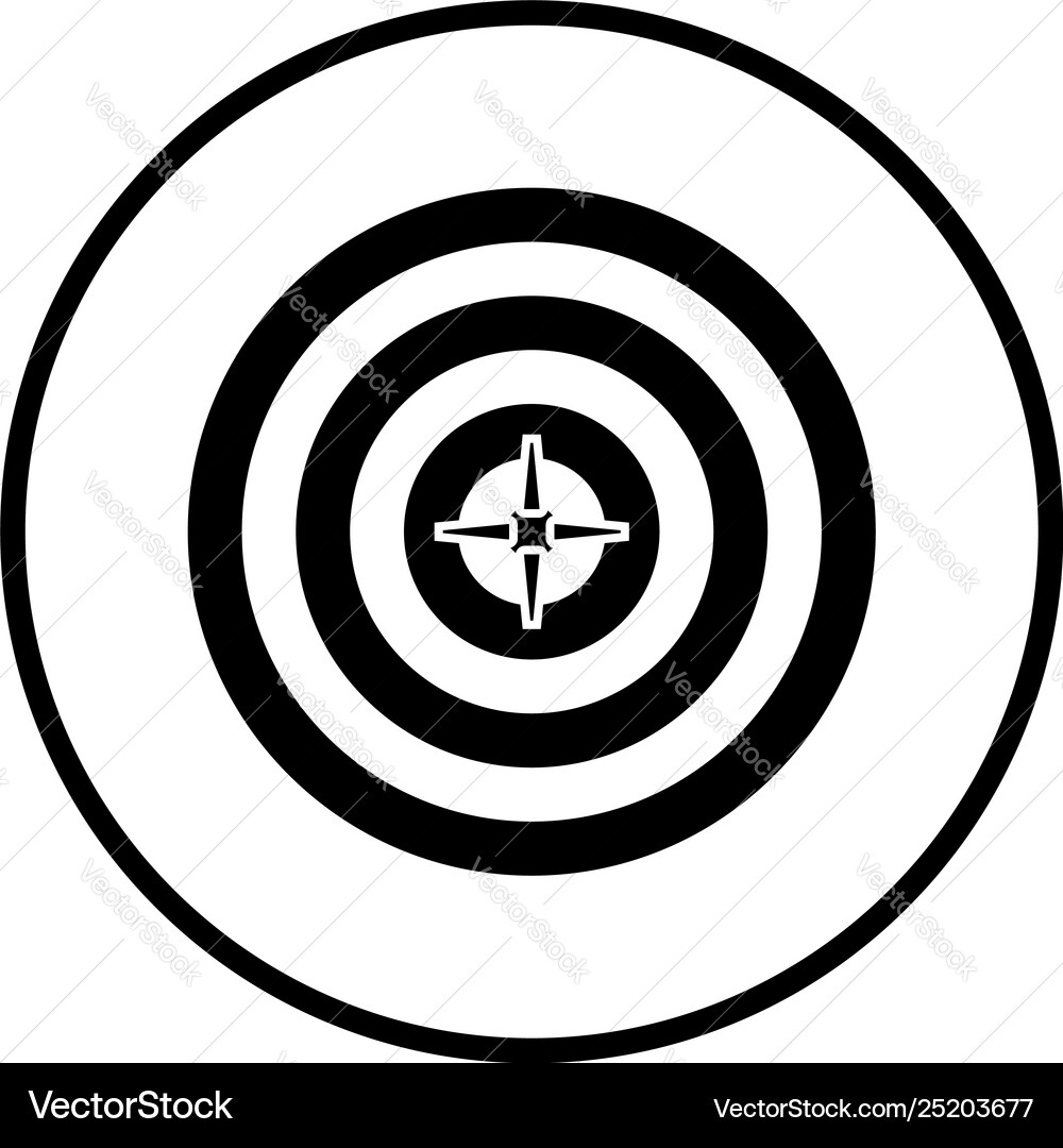Target with dart in center icon Vector Image