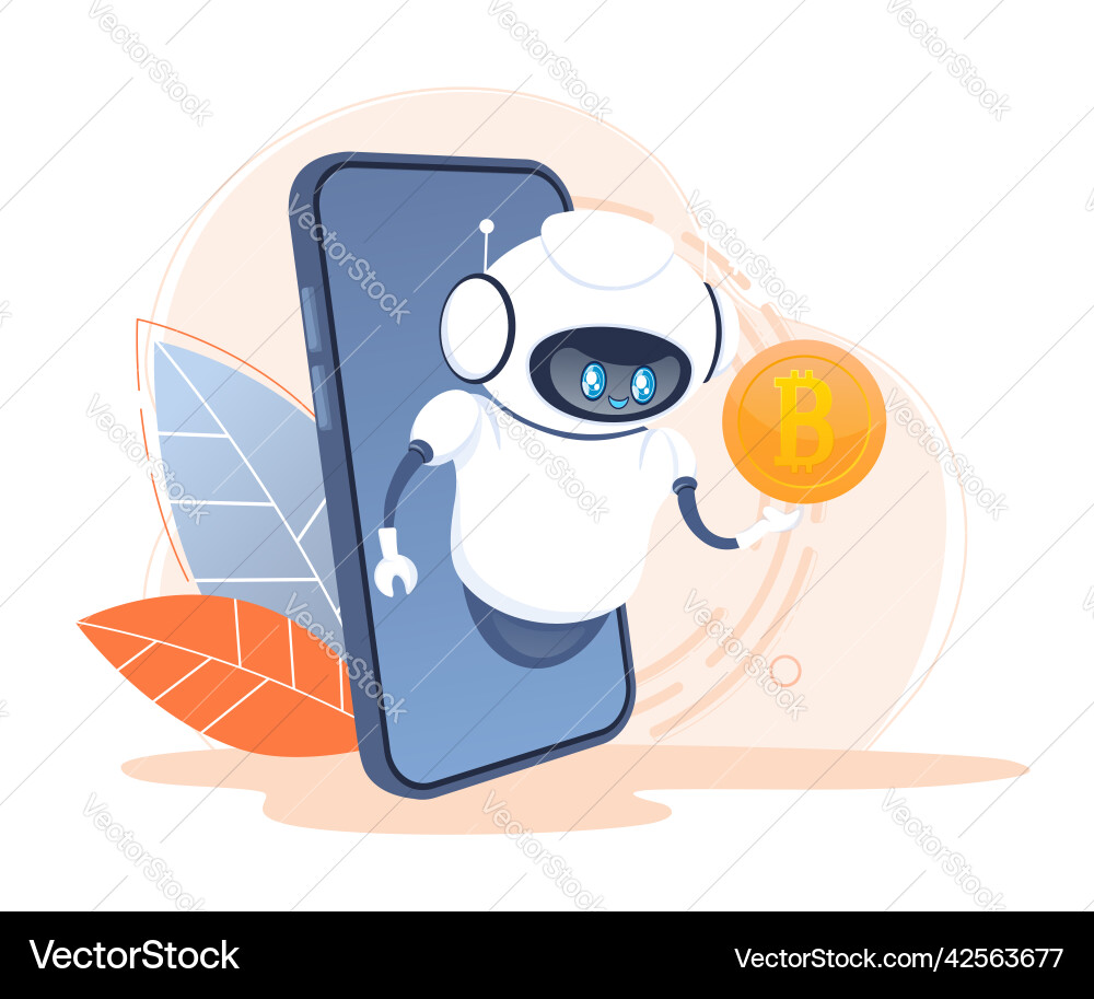 Trading bot stock concept artificial Trading bot stock concept artificial Vector Image