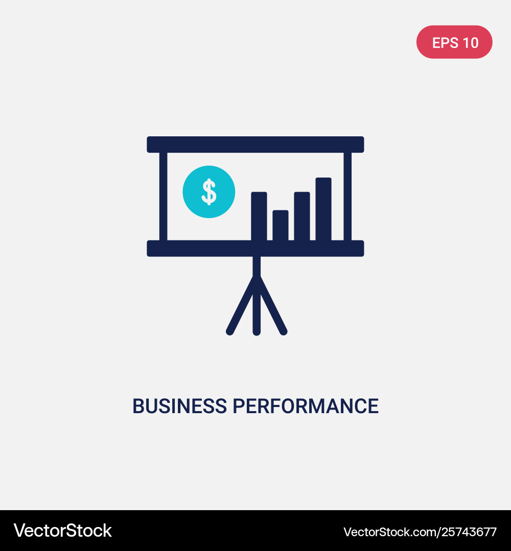 Two color business performance icon from Two color business performance icon from Vector Image