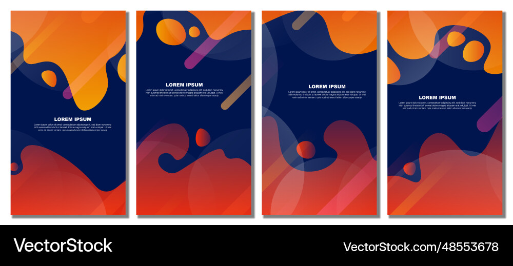 Abstract modern template set background Vector Image