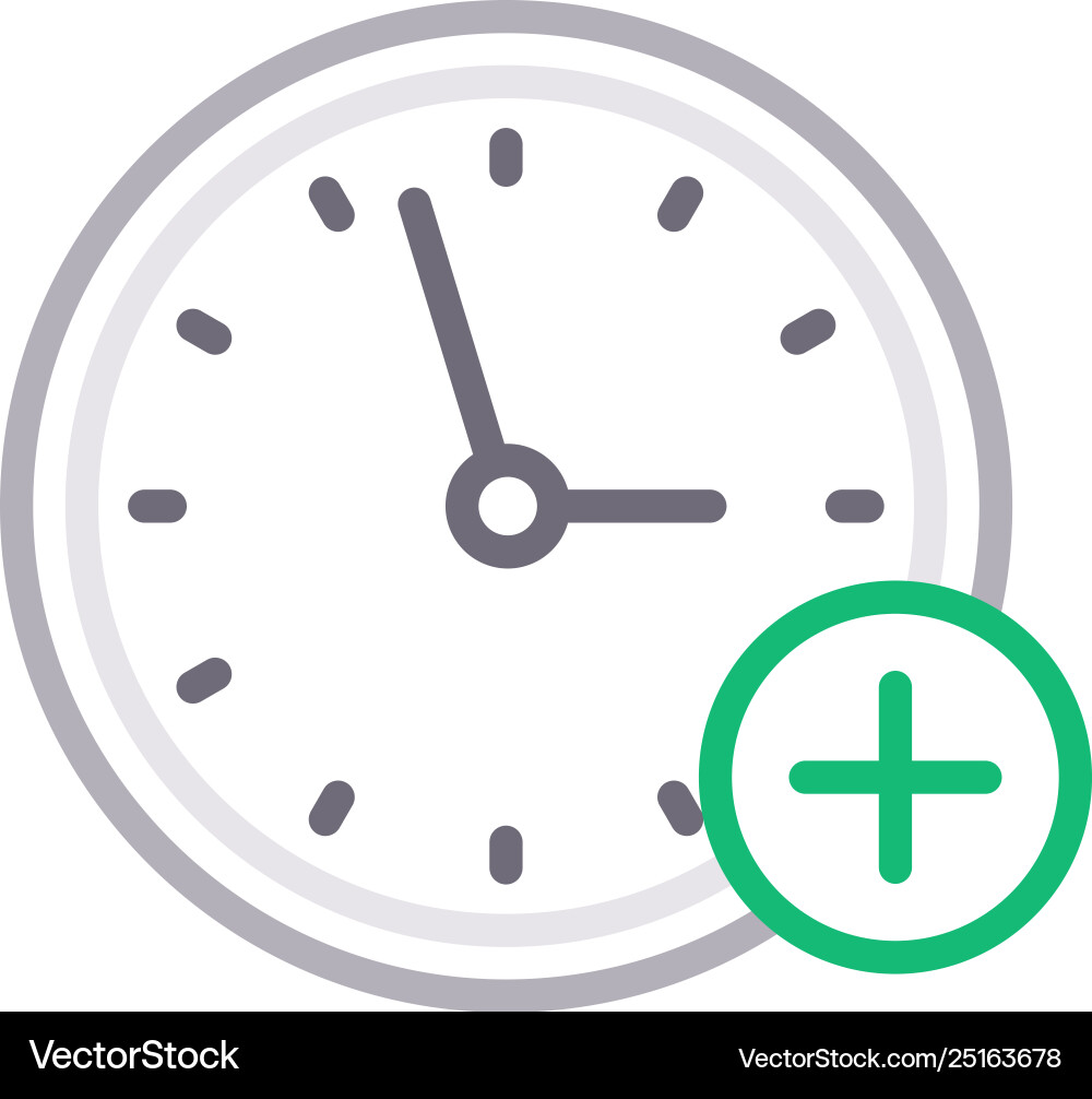 Add clock Vector Image