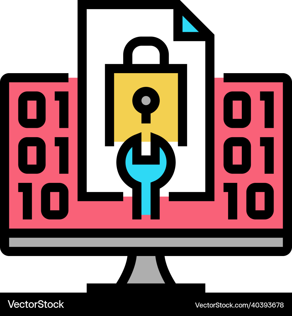 Closed source software color icon Closed source software color icon vector image