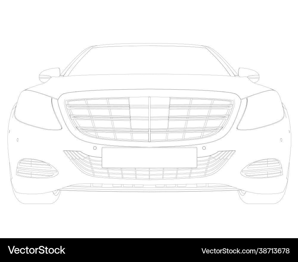 Contour Auto isoliert auf einem weißen Hintergrund Contour Auto isoliert auf einem weißen Hintergrund vektorbild