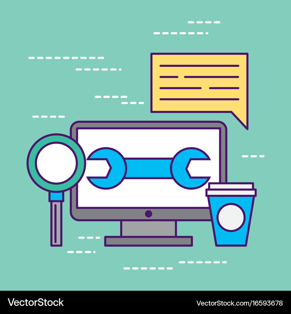 Development computer codes vector image