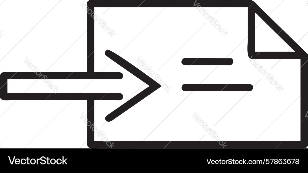 Document export icon for sending sharing files vector image