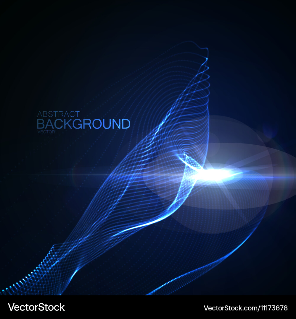 Glow Wave Digital Particle Effect vector image