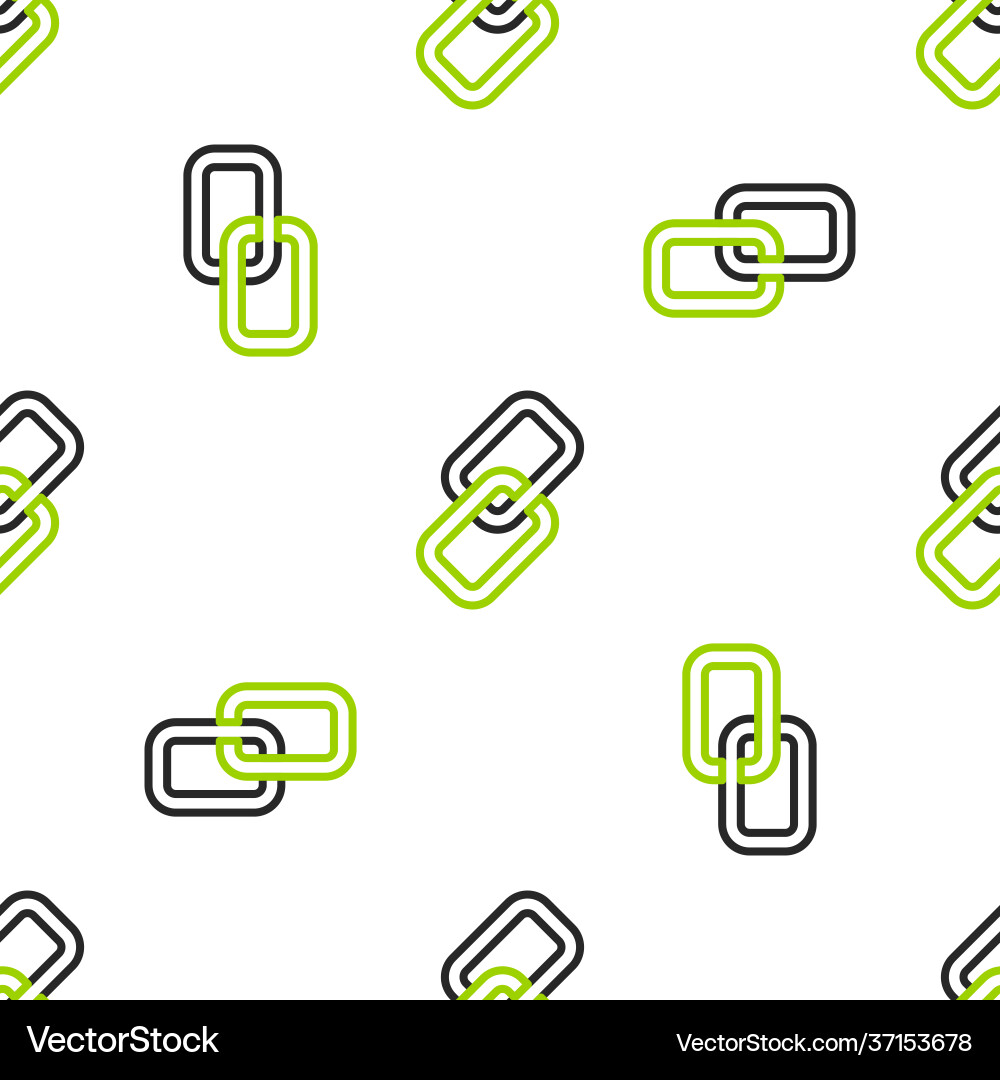 Line chain link icon isolated seamless pattern Line chain link icon isolated seamless pattern vector image