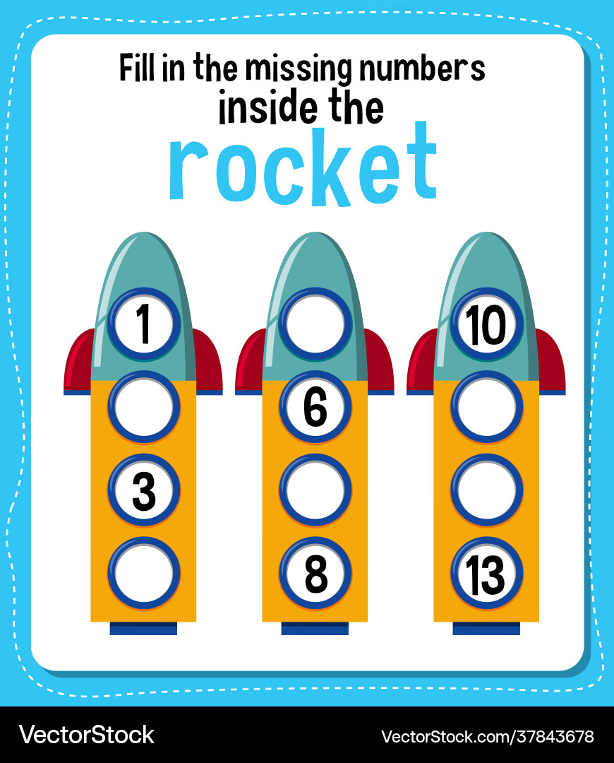 Math count number worksheet Math count number worksheet vector image
