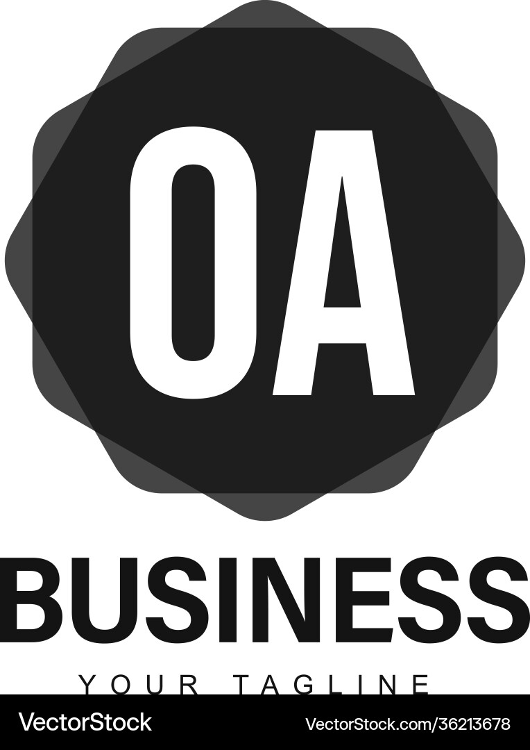 Oa initial a logo design with abstract style Oa initial a logo design with abstract style vector image