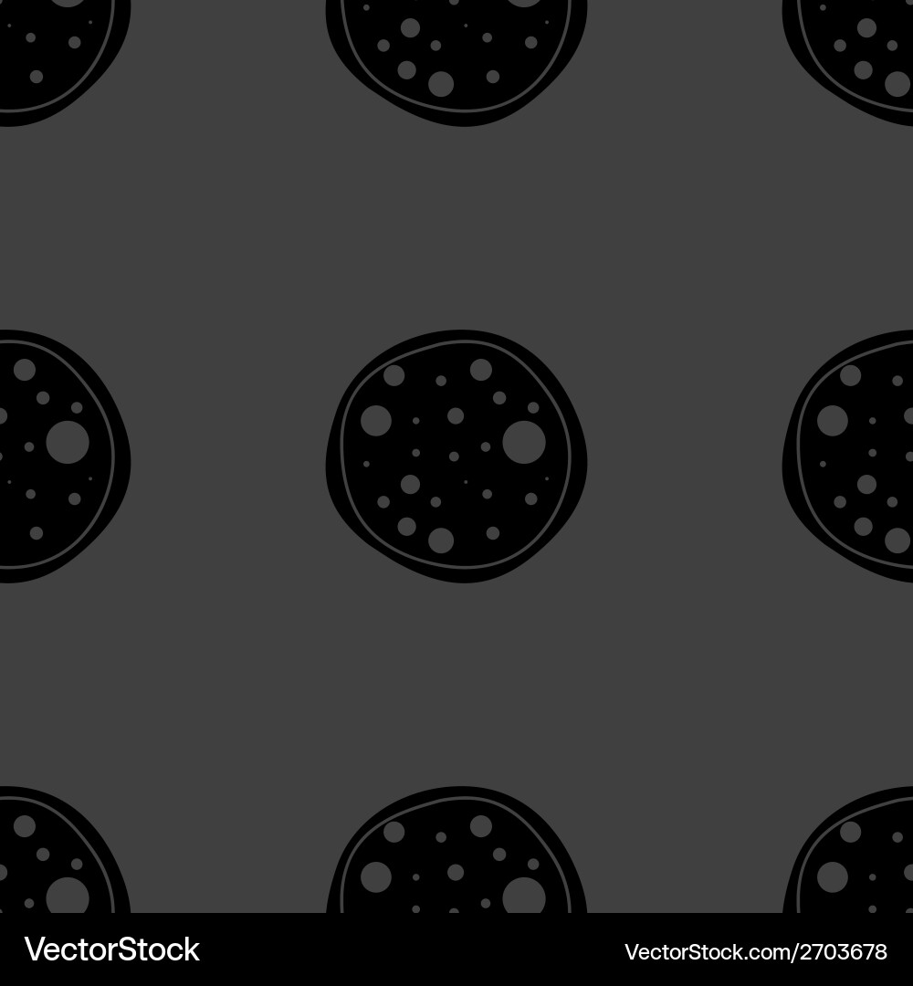 Pizza web icon flat design seamless gray pattern Vector Image