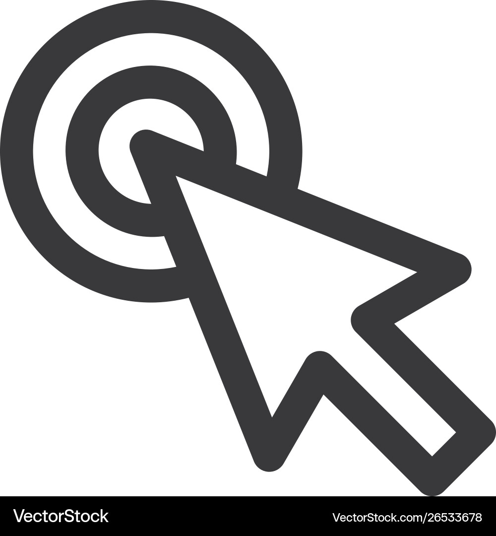 Pointer icon in modern style for web site Pointer icon in modern style for web site vector image