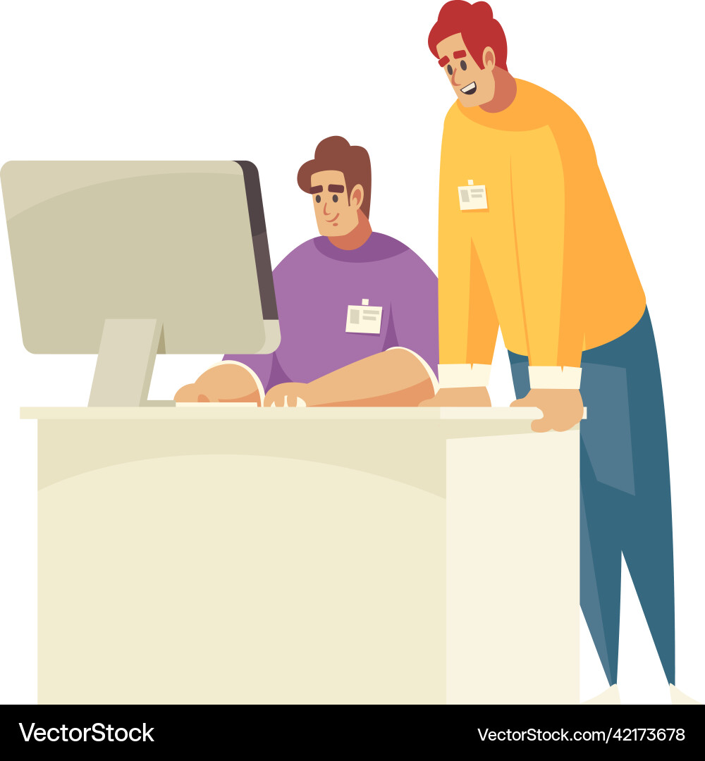 Programmers flat Programmers flat Vector Image