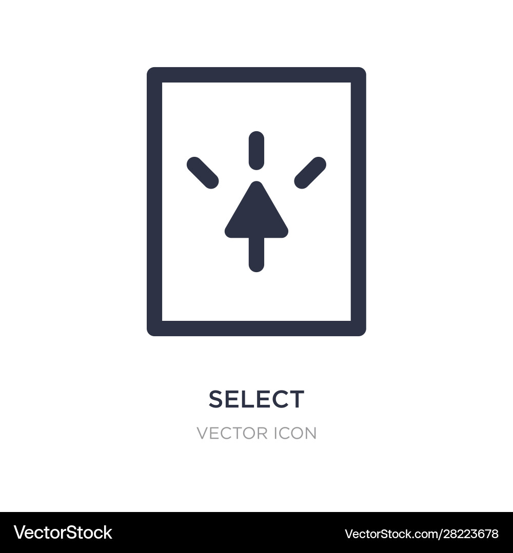 Select icon on white background simple element vector image