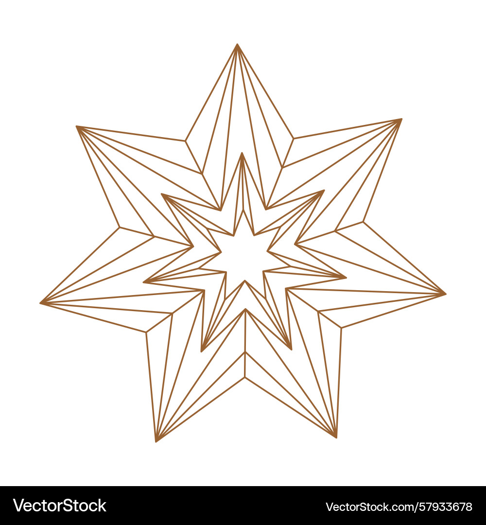 Simple snowflake isolated Vector Image
