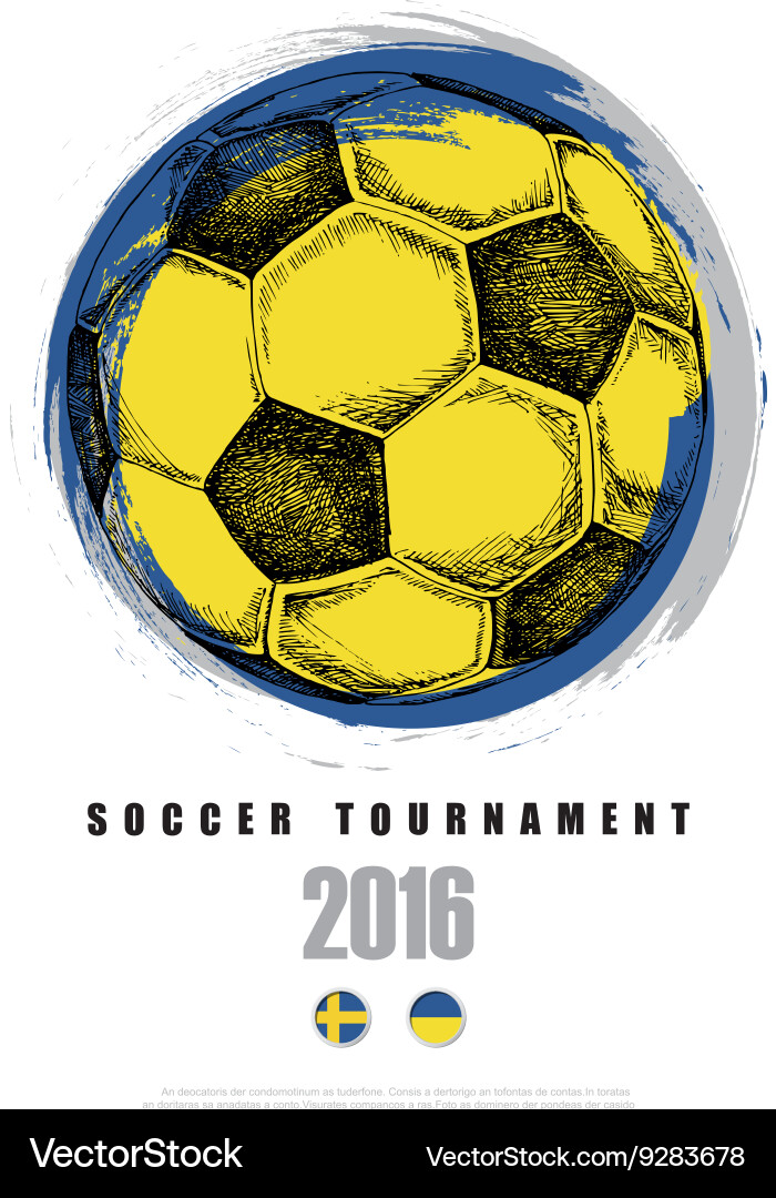 Soccer Background Poster Vector Image