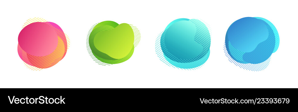 Abstract Colored Liquid Shapes vector image