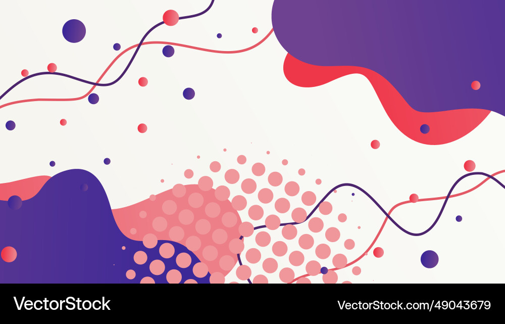 Abstract gradient dynamic fluid shapes background Vector Image