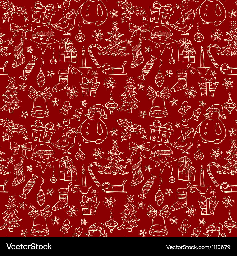 Christmas Seamless Pattern – Royalty-Free Vector | VectorStock