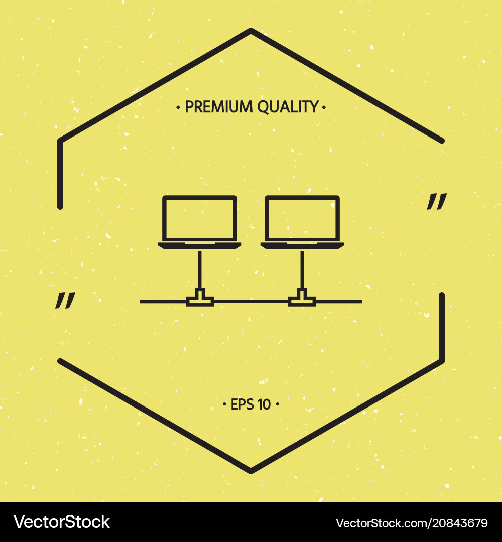 Computer network icon vector image