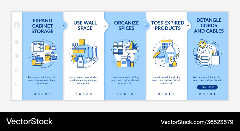 Declutter home onboarding template Declutter home onboarding template vector image