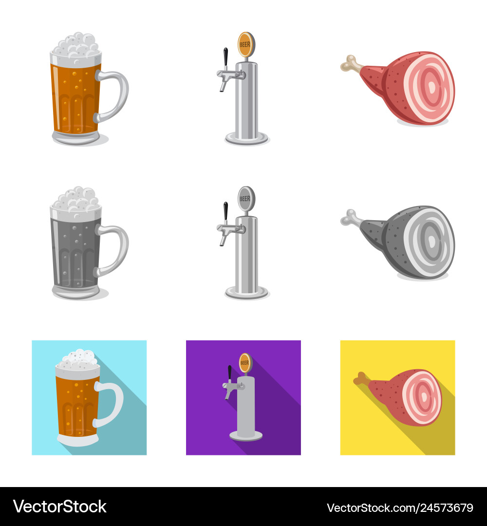 Design of pub and bar logo set Design of pub and bar logo set vector image
