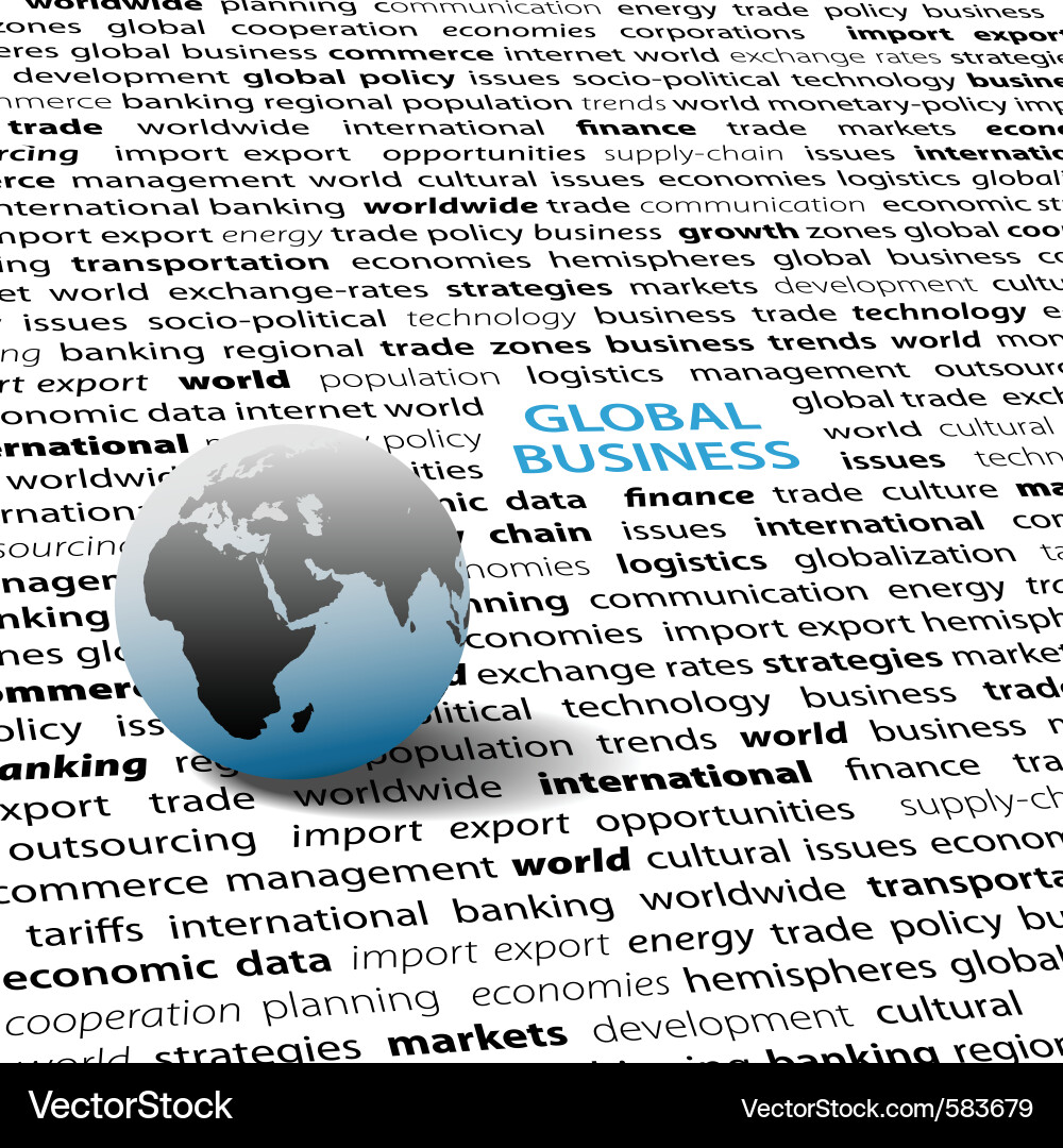 Global Business Economics Vector Image