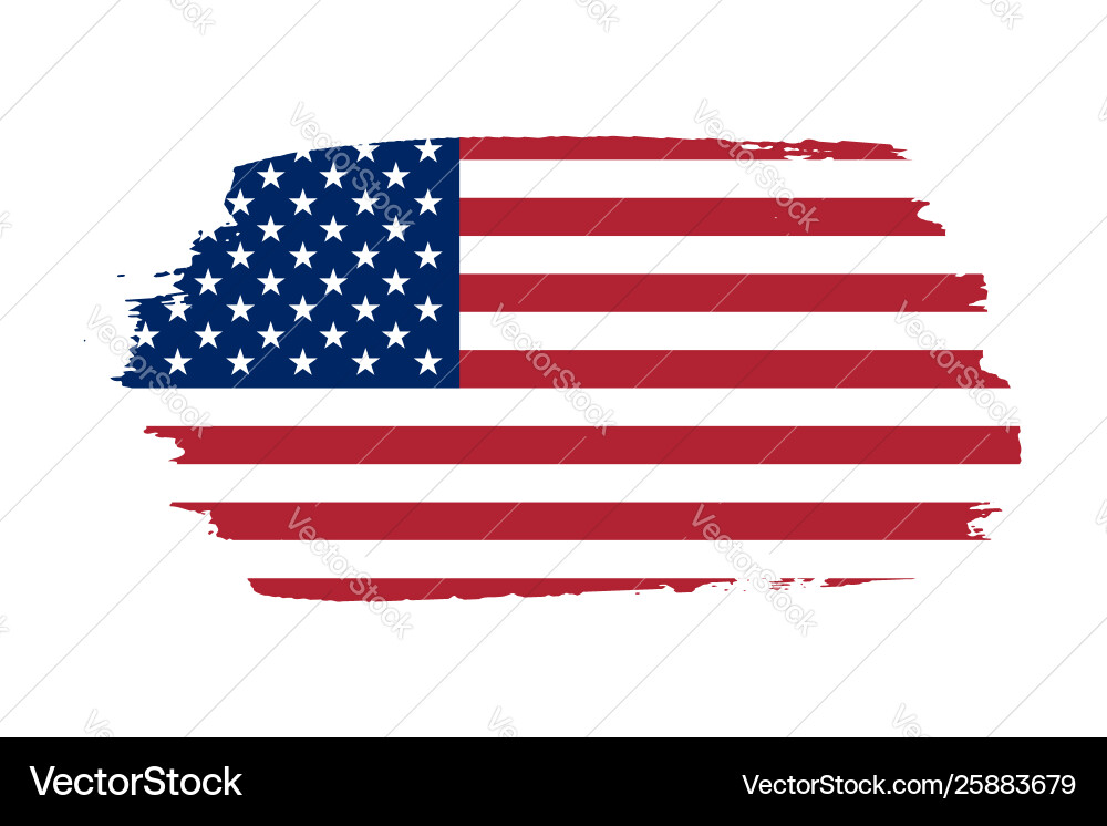 Grunge American Flag - Old & Distressed vector image
