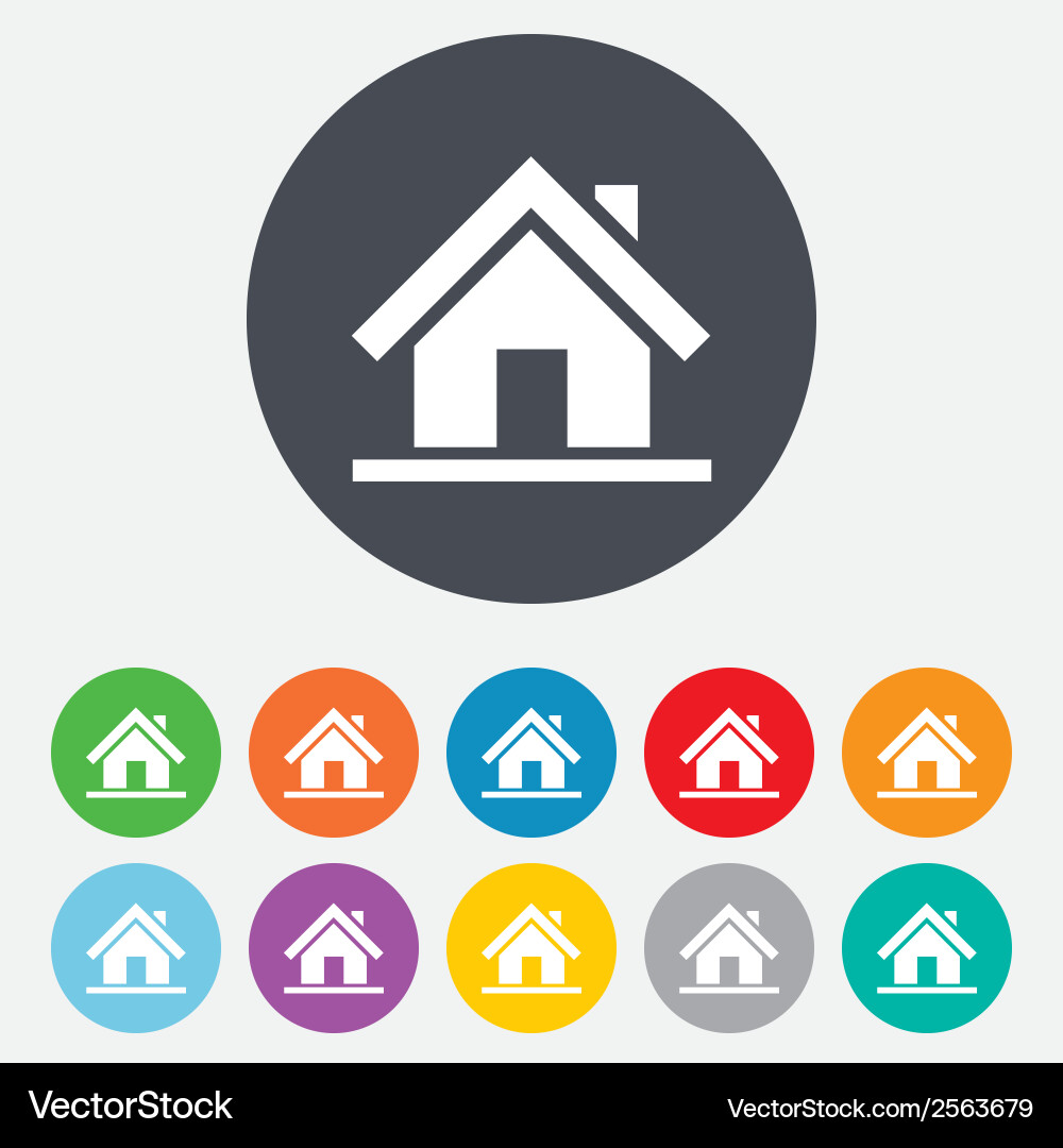 Home sign icon main page button navigation Vector Image